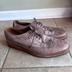 Allen Edmonds Shannon Drive Tan Wingtip Brogue Oxfords
